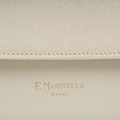 E.Marinella CLUTCH BAG BEIGE In pelle bottolata
