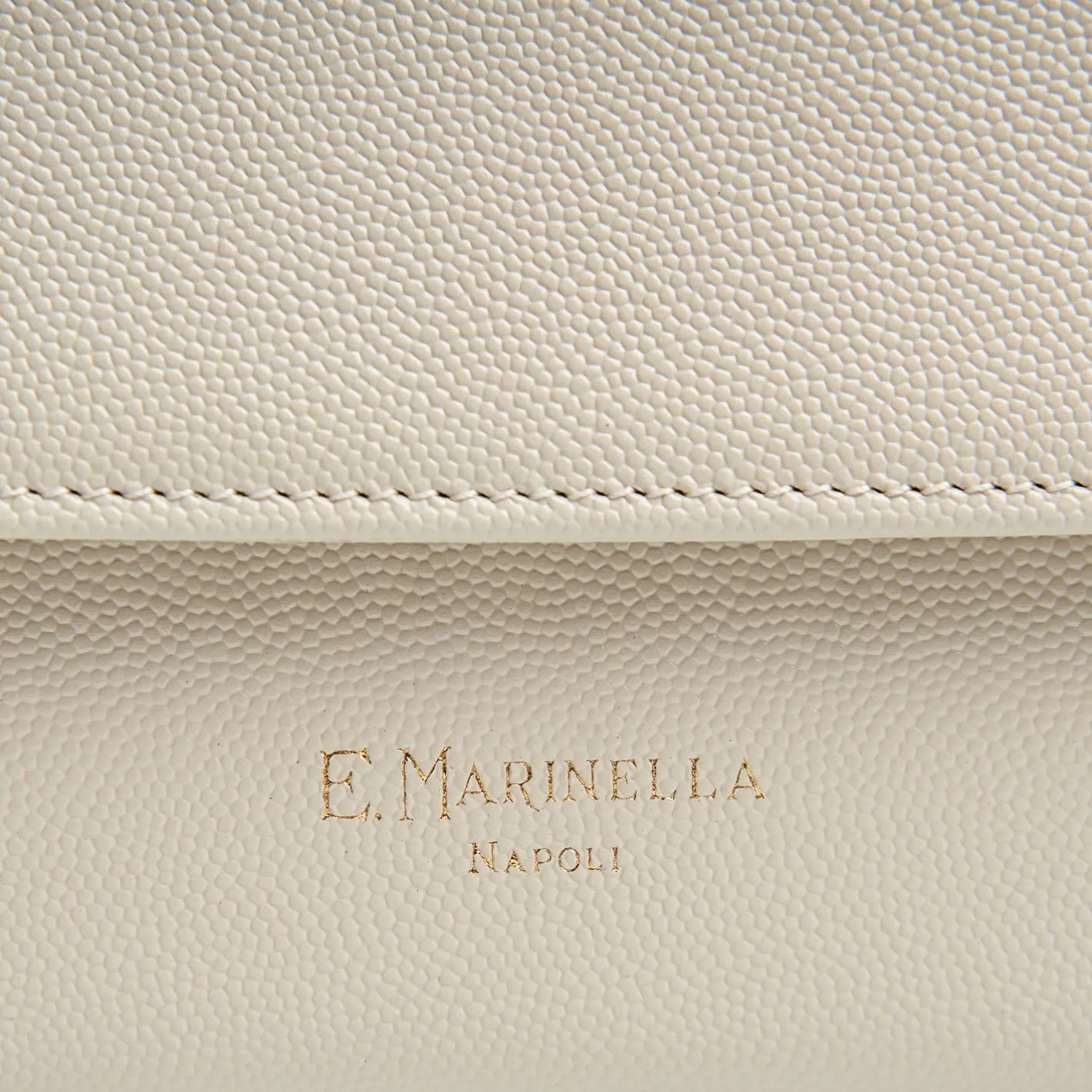 E.Marinella CLUTCH BAG BEIGE In pelle bottolata