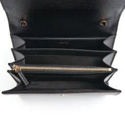 E.Marinella CLUTCH BAG NERA In pelle bottolata