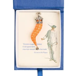 E.Marinella CORNETTO ARANCIONE In seta e argento Clearance