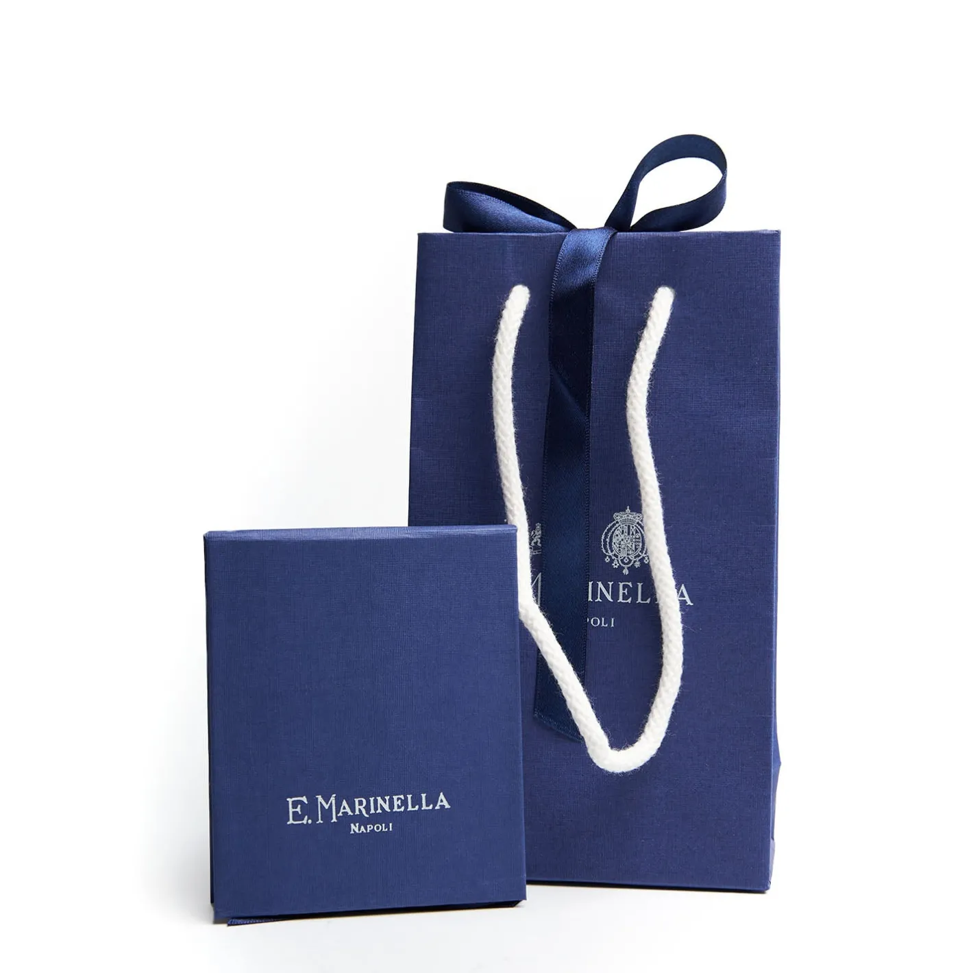 E.Marinella CORNETTO AZZURRO In seta e argento Outlet