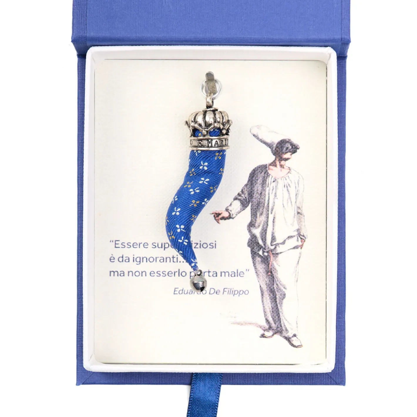 E.Marinella CORNETTO BLUETTE In seta e argento Online