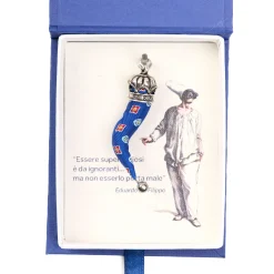 E.Marinella CORNETTO BLUETTE In seta e argento Outlet