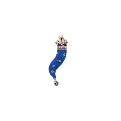 E.Marinella CORNETTO BLU In seta e argento