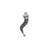 E.Marinella CORNETTO BLU In seta e argento Outlet