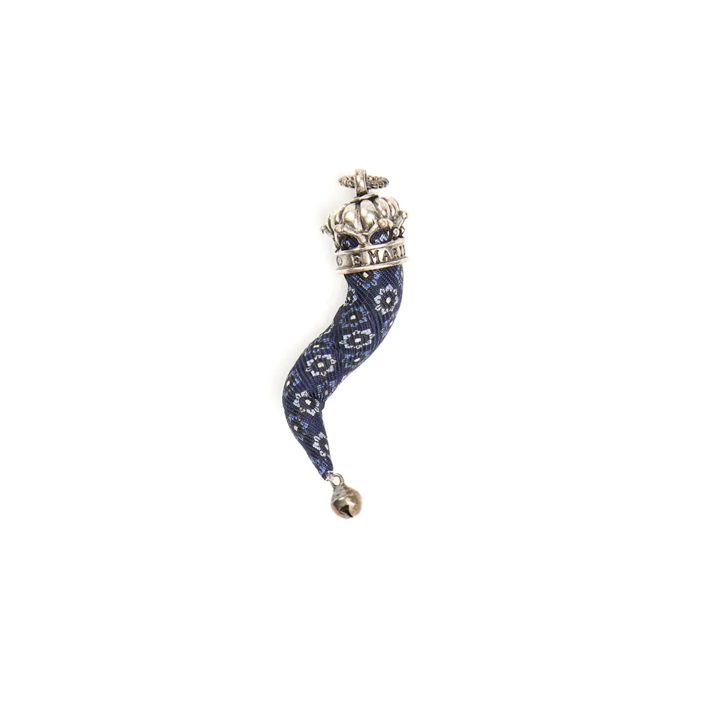 E.Marinella CORNETTO BLU In seta e argento Outlet