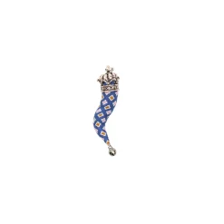 E.Marinella CORNETTO BLU In seta e argento Clearance
