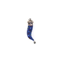 E.Marinella CORNETTO BLU In seta e argento Discount