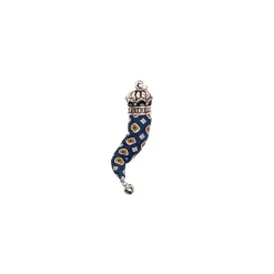 E.Marinella CORNETTO BLU SCURO In seta e argento Outlet