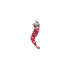 E.Marinella CORNETTO BORDEAUX In seta e argento Clearance