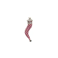 E.Marinella CORNETTO BORDEAUX In seta e argento Hot