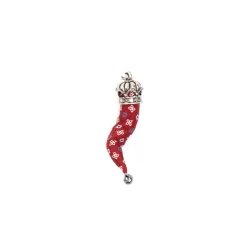 E.Marinella CORNETTO BORDEAUX In seta e argento Discount