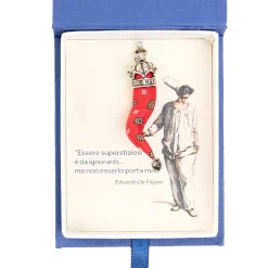 E.Marinella CORNETTO ROSSO In seta e argento Clearance
