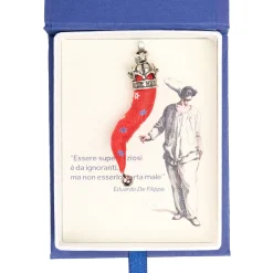 E.Marinella CORNETTO ROSSO In seta e argento Hot