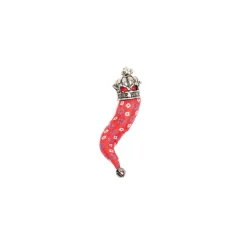 E.Marinella CORNETTO ROSSO In seta e argento Discount
