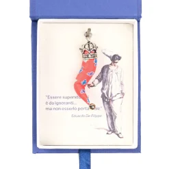 E.Marinella CORNETTO ROSSO In seta e argento Clearance