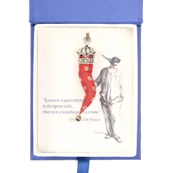 E.Marinella CORNETTO ROSSO In seta e argento Hot