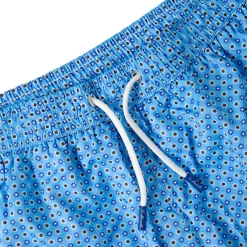 E.Marinella COSTUME DA BAGNO AZZURRO Macrofantasia fiore Outlet