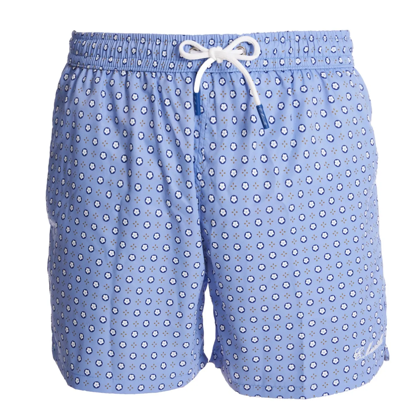 E.Marinella COSTUME DA BAGNO AZZURRO Macrofantasia fiore Sale