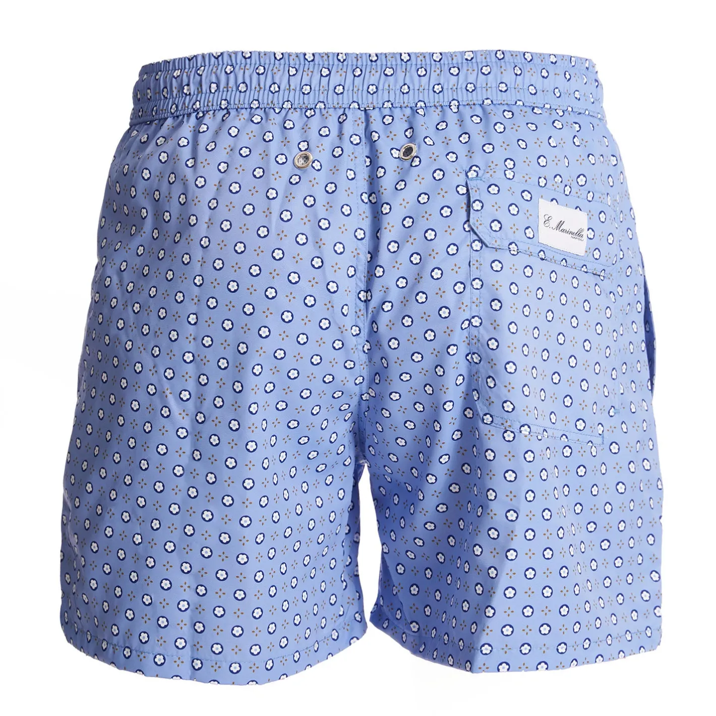 E.Marinella COSTUME DA BAGNO AZZURRO Macrofantasia fiore Sale