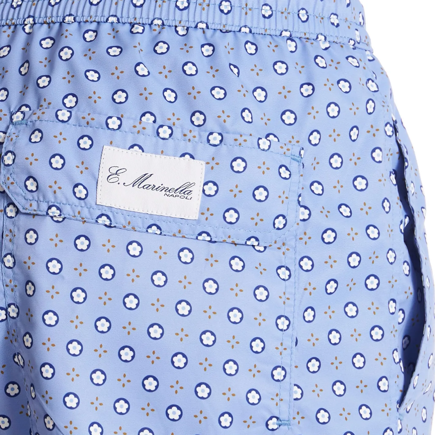 E.Marinella COSTUME DA BAGNO AZZURRO Macrofantasia fiore Sale