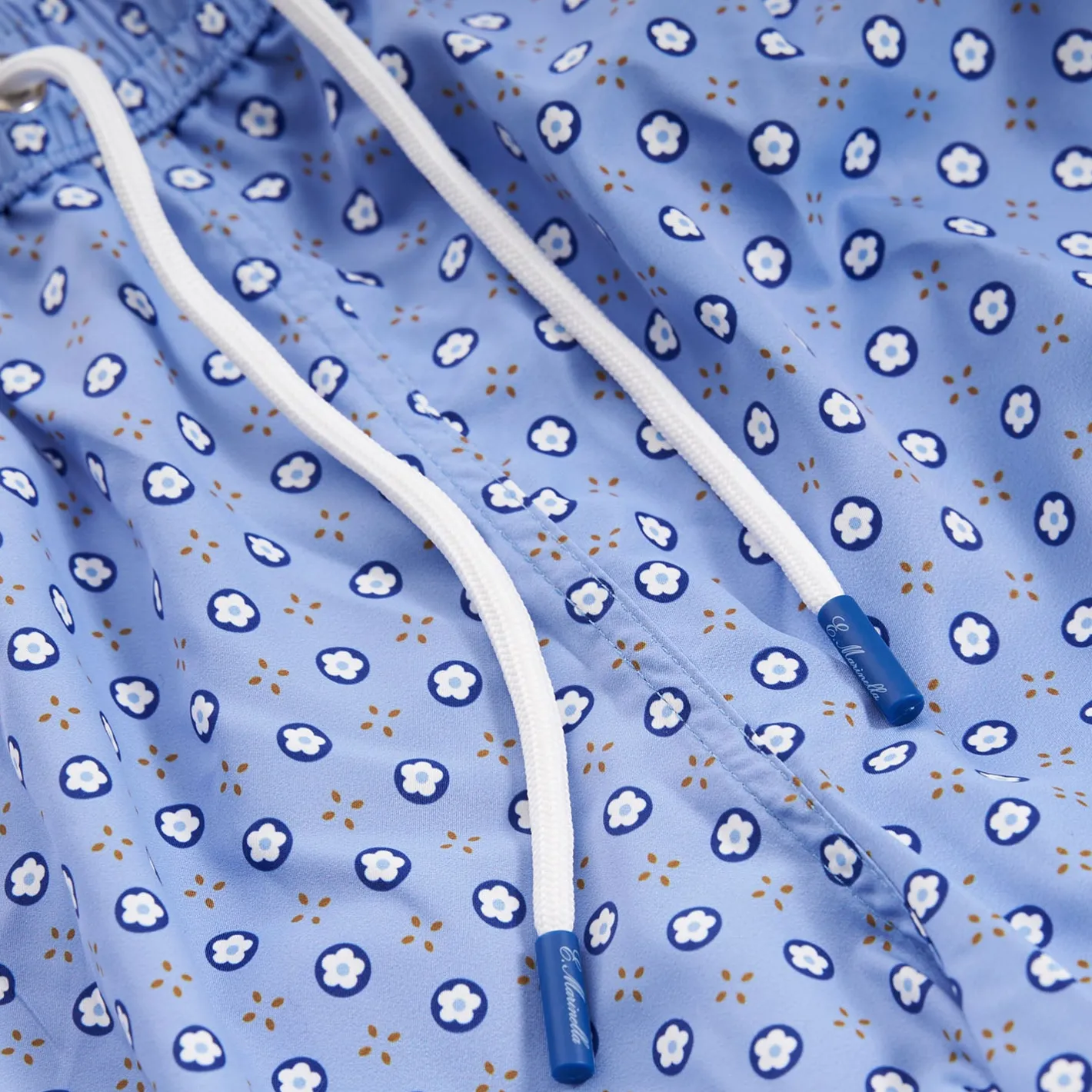 E.Marinella COSTUME DA BAGNO AZZURRO Macrofantasia fiore Sale