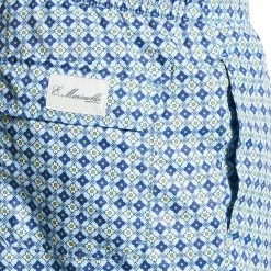 E.Marinella COSTUME DA BAGNO AZZURRO Macrofantasia fiore Clearance