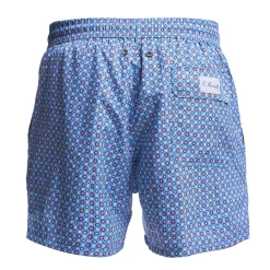 E.Marinella COSTUME DA BAGNO AZZURRO Macrofantasia fiore Sale