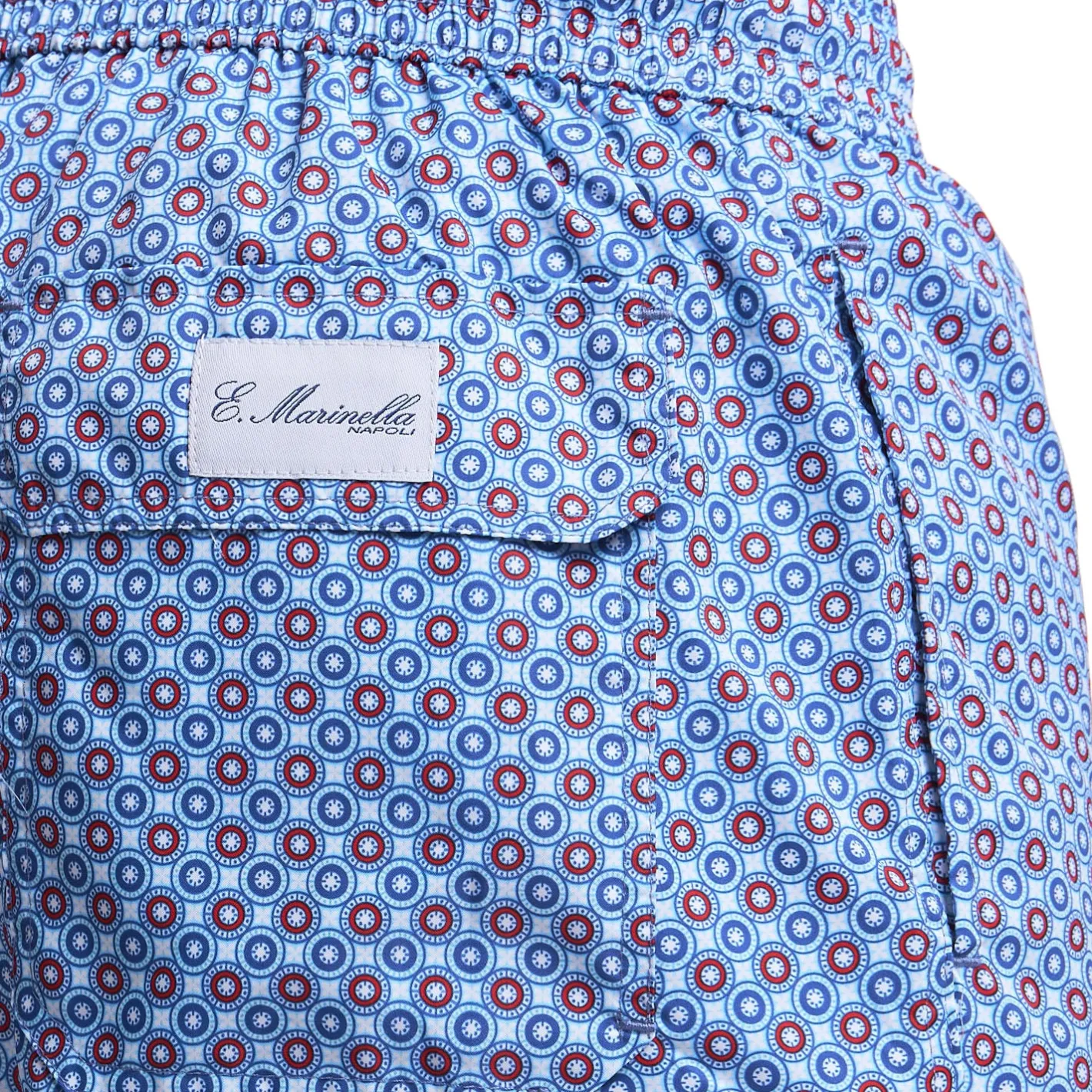 E.Marinella COSTUME DA BAGNO AZZURRO Macrofantasia fiore Sale