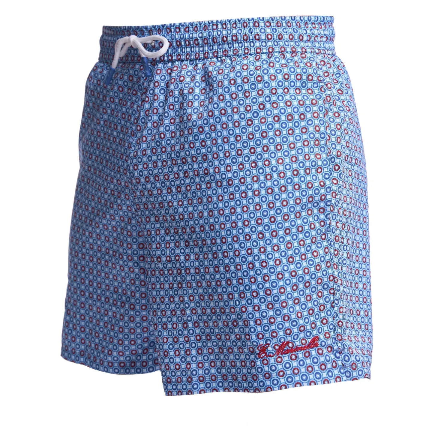 E.Marinella COSTUME DA BAGNO AZZURRO Macrofantasia fiore Sale