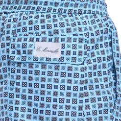 E.Marinella COSTUME DA BAGNO AZZURRO Macrofantasia fiore Sale