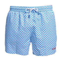 E.Marinella COSTUME DA BAGNO AZZURRO Microfantasia fiore Clearance