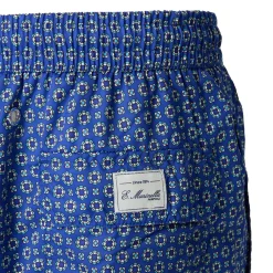 E.Marinella COSTUME DA BAGNO BLU Macrofantasia fiore Outlet