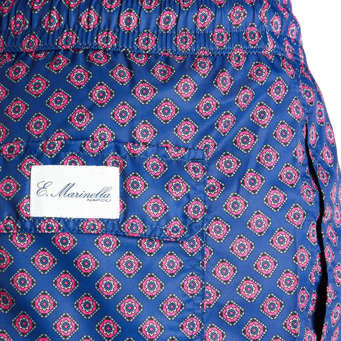 E.Marinella COSTUME DA BAGNO BLU Macrofantasia fiore