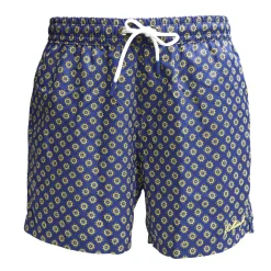 E.Marinella COSTUME DA BAGNO BLU Macrofantasia fiore New