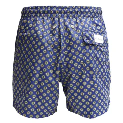 E.Marinella COSTUME DA BAGNO BLU Macrofantasia fiore New