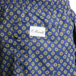 E.Marinella COSTUME DA BAGNO BLU Macrofantasia fiore New