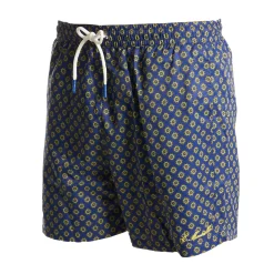 E.Marinella COSTUME DA BAGNO BLU Macrofantasia fiore New