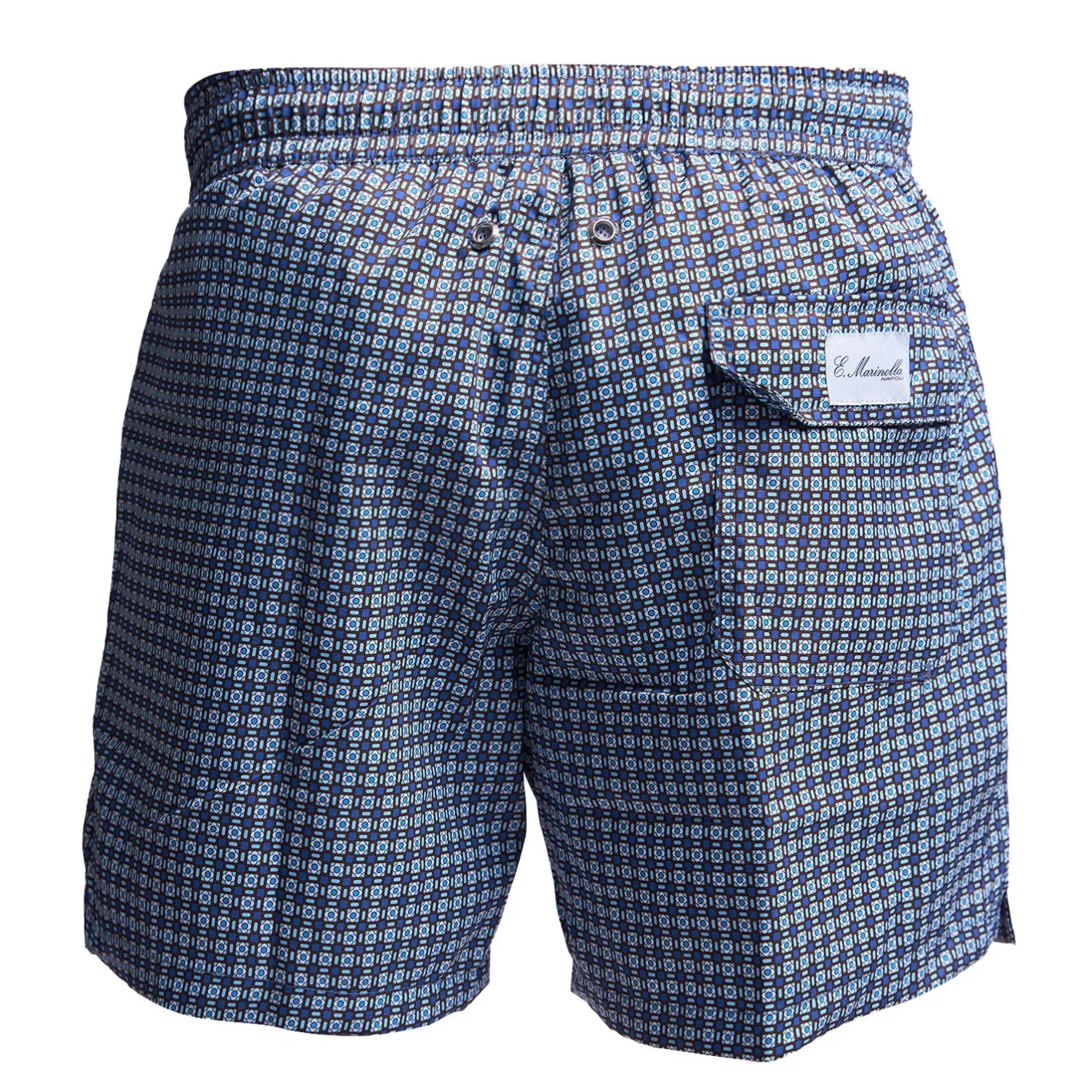 E.Marinella COSTUME DA BAGNO BLU Microfantasia fiore Clearance