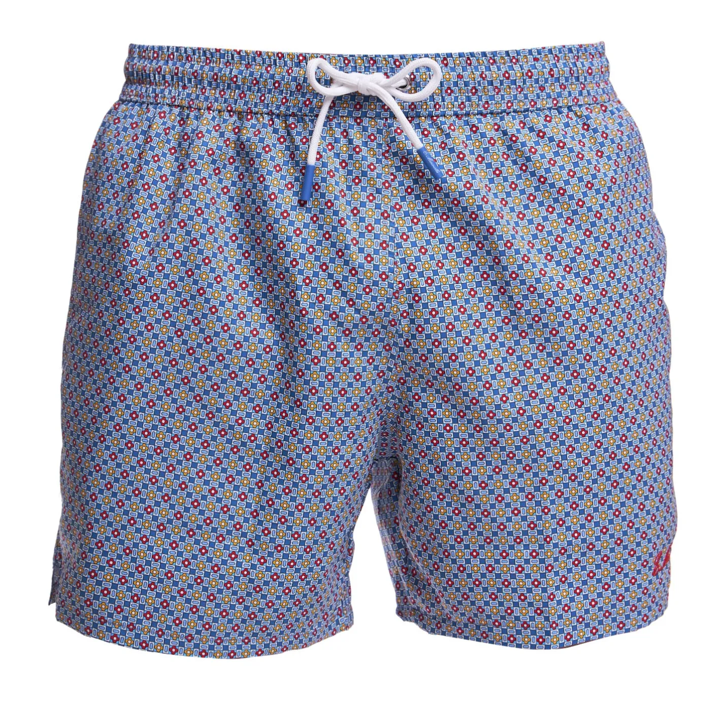 E.Marinella COSTUME DA BAGNO BLU Microfantasia fiore