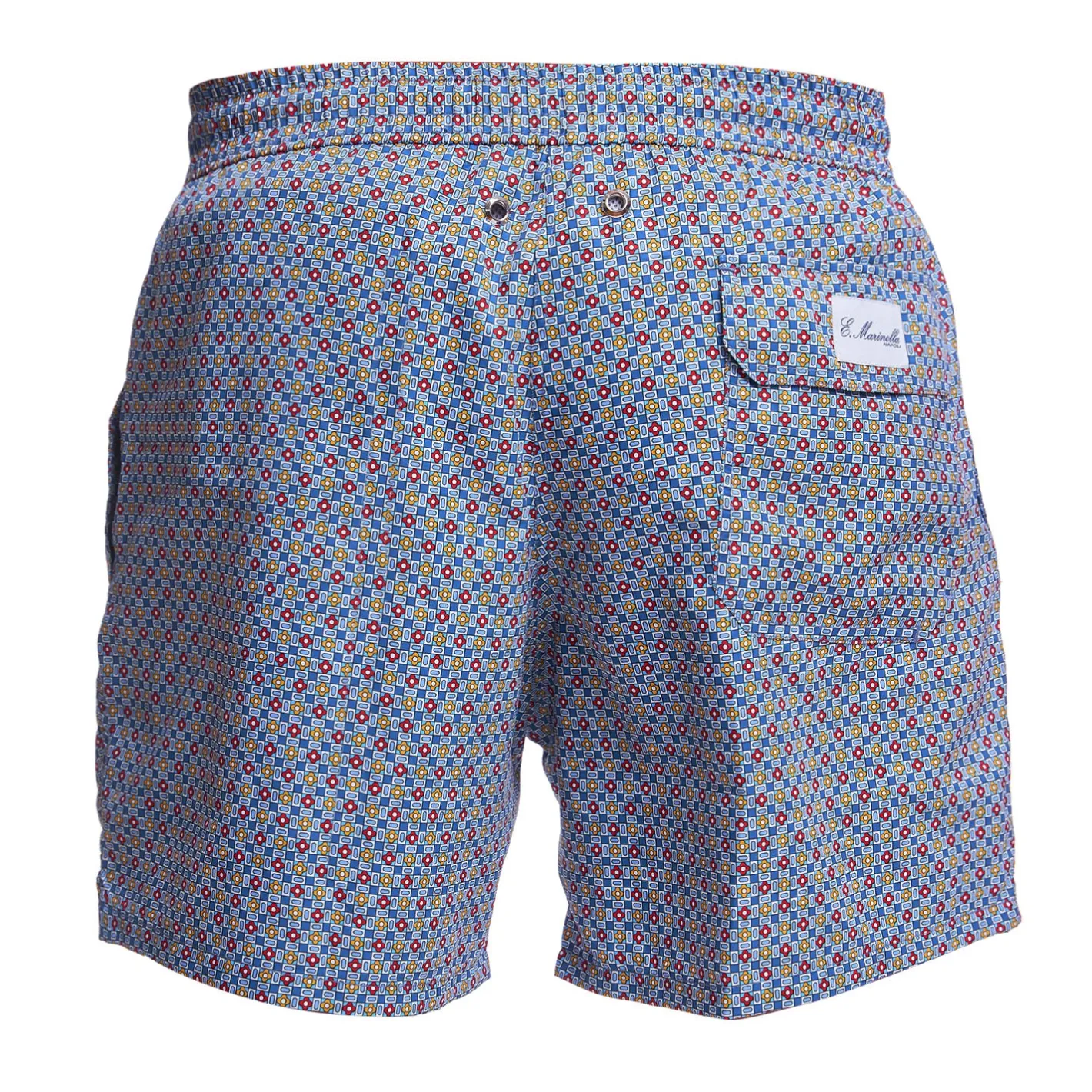 E.Marinella COSTUME DA BAGNO BLU Microfantasia fiore
