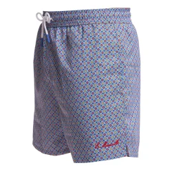 E.Marinella COSTUME DA BAGNO BLU Microfantasia fiore