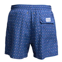 E.Marinella COSTUME DA BAGNO BLU Microfantasia fiore Discount