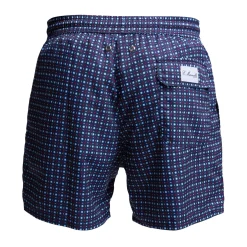 E.Marinella COSTUME DA BAGNO BLU SCURO Microfantasia fiore Outlet