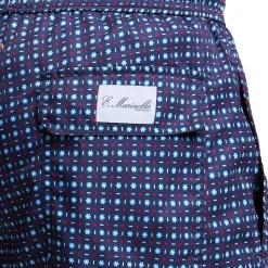 E.Marinella COSTUME DA BAGNO BLU SCURO Microfantasia fiore Outlet