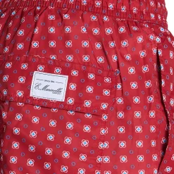 E.Marinella COSTUME DA BAGNO BORDEAUX Macrofantasia fiore Discount