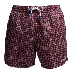 E.Marinella COSTUME DA BAGNO BORDEAUX Microfantasia fiore