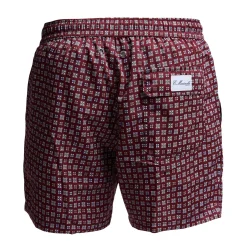E.Marinella COSTUME DA BAGNO BORDEAUX Microfantasia fiore