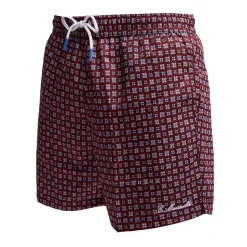 E.Marinella COSTUME DA BAGNO BORDEAUX Microfantasia fiore