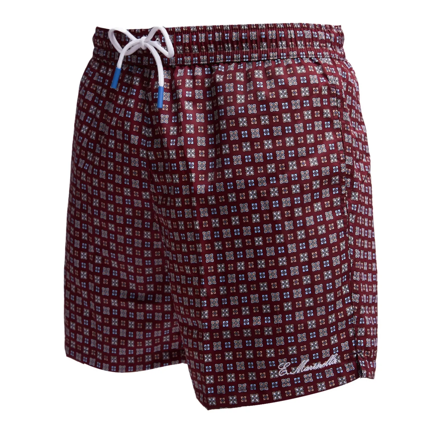 E.Marinella COSTUME DA BAGNO BORDEAUX Microfantasia fiore